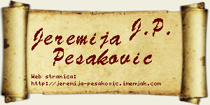 Jeremija Pešaković vizit kartica